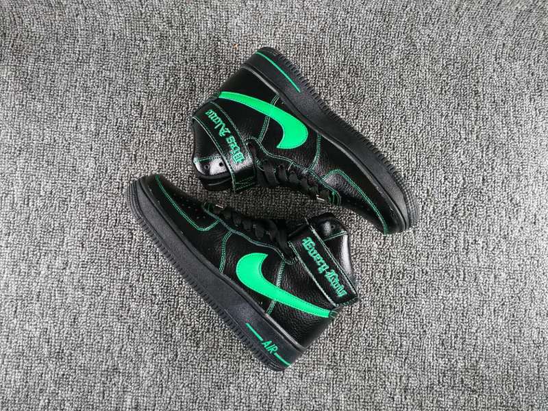 VLONE x Nike Air Force 1 High Collection Black Green Shoes